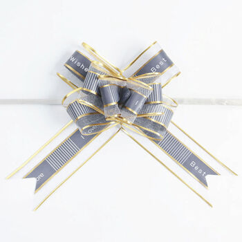 小号拉花蝴蝶结彩带礼物包装拉花网纱丝带礼品装饰迷你手拉花 字母