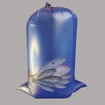 加厚水产市场氧气打包袋装活鱼海鲜运输平口塑料袋蓝色冲充氧袋子