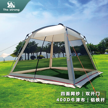 THE STRONG网纱凉亭户外露营帐篷四面通风防蚊虫公园庭院休闲 网纱帐篷 约7平米（4-6人）