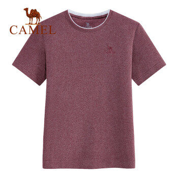 骆驼（CAMEL） 短袖 男士T恤 T9S209118 暗红 