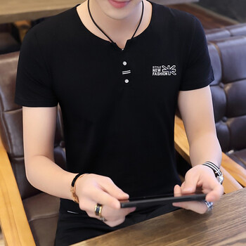 爵少（JUESHAO） 短袖 男士T恤 6003黑色 