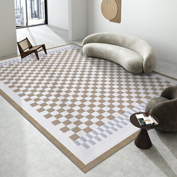 迪梵路客厅地毯蓝灰色轻奢茶几毯现代简约家用卧室床前毯易打理kris09