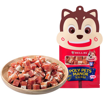 聚宠 狗狗奖励 训练 宠物零食雪花牛肉粒160g 牛肉干美毛亮发