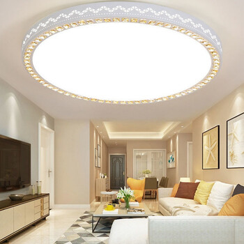 led吸顶灯客厅灯大圆形80cm大厅灯具100cm圆形家用大堂灯 60cm 三色变