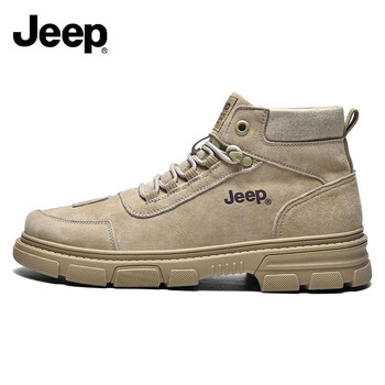 jeepspirit吉普男鞋马丁靴春夏男士工装鞋户外耐磨鞋子男潮流百搭休闲