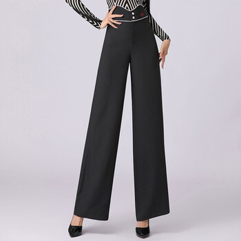 丹宝罗(doubl)丹宝罗拉丁舞裤2022新款女高腰直筒摩登跳舞交谊舞女裤