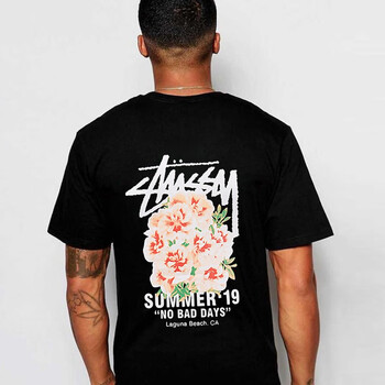 stussy 斯图西夏季新款短袖t恤男女通用情侣款背部大印花潮牌透气时尚