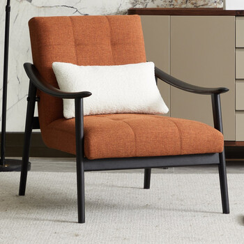 致典单人沙发椅意大利设计师休闲椅极简胡桃木休闲椅意式现代高背老虎