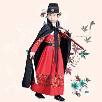 蜜丹丽男装新品明朝服装男童明制汉服古代锦衣卫古装古代衣服儿童