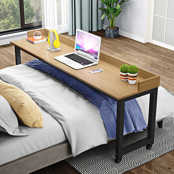 组装电脑桌床上电脑桌跨床桌书桌简易家用写字桌台卧室床边懒人可移动