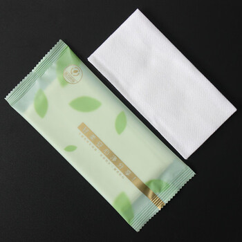 一次性酒店餐饮广告湿巾印logo湿毛巾定制压花纤维通用100包