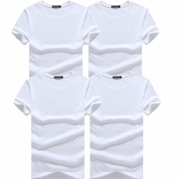 风簇 短袖 男士T恤 短袖光板 白色四件 
