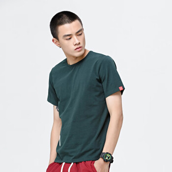 接触线（jiechuxian） 短袖 男士T恤 绿色 