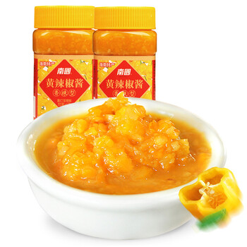海南特产 南国 黄灯笼辣椒酱 香辣味500g*2瓶