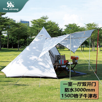 THE STRONG蝙蝠六角户外露营帐篷公园休闲遮阳过夜 外帐+内帐+地垫