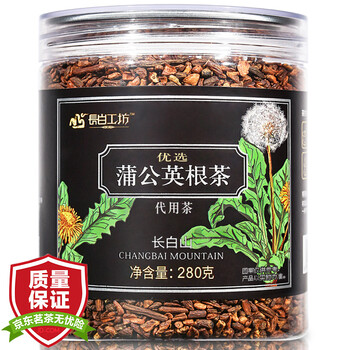 长白工坊 蒲公英茶 长白山优选蒲公英根茶 花茶 婆婆丁茶 花草茶 280g/罐