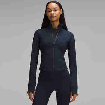 lululemon女士运动夹克Define舒适贴合柔软轻质修身短款上衣 True Nav深蓝 2