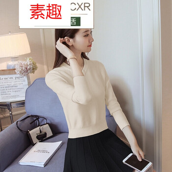 宽松长袖针织衫，让你的少女心