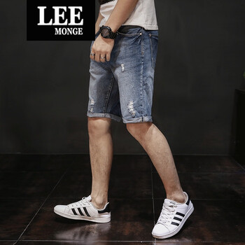 LEEMONGE 阔腿裤 复古风 男士牛仔裤