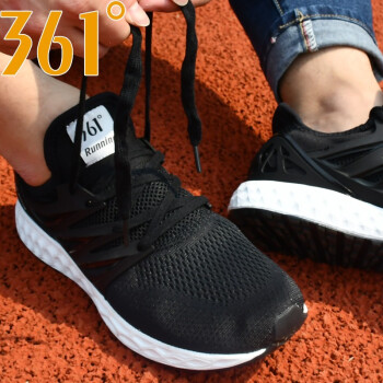 361度跑步鞋2224黑/白（男） 40