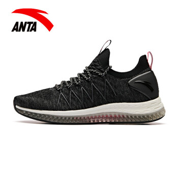 安踏（ANTA）跑步鞋黑/碳灰/荧光数码粉-2 38