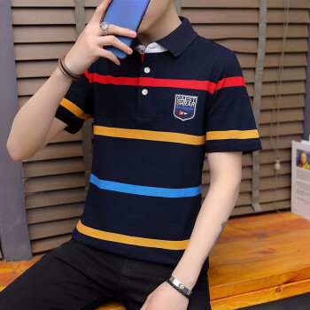 美邦顿（Meibangdun） 短袖 男士T恤 深蓝色 