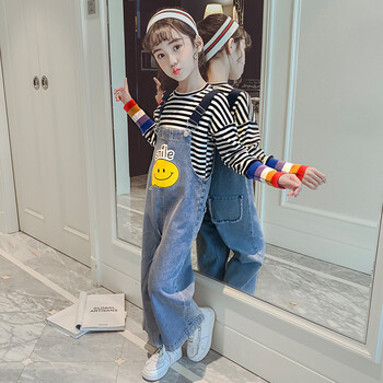 中童女牛仔裤春装