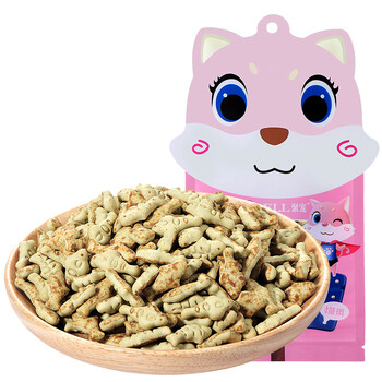 聚宠 猫咪小喵咪专属零食 宠物零食 牛肉味薄荷饼干120g成猫幼猫营养健康 美毛亮发