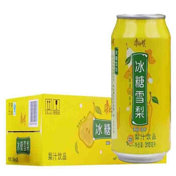 康师傅细高罐冰糖雪梨310ml*12/24罐整箱夏季水果风味果汁饮料品 24罐