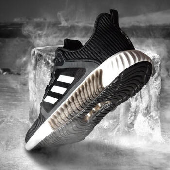 阿迪达斯（adidas）跑步鞋CG39161号黑色+亮白 