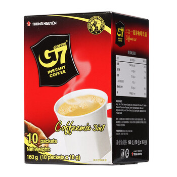 越南进口 中原G7三合一速溶咖啡160g（新老包装交替发货）