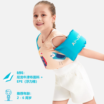 KLEYOU儿童游泳臂圈儿童游泳圈防侧翻 水袖袖漂浮袖儿童游泳装备 青鸟 均码