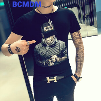 BCMDM 短袖 男士T恤 y03黑色 