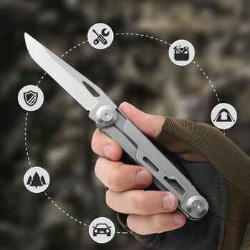 神火（SupFire）Q6多功能小刀折刀野营车载求生刀锋利户外装备便携口袋刀具 银色