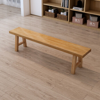 喜岗全实木原木长凳现代简约长条凳家用北欧长板凳卧室客厅长凳子 120