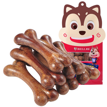 聚宠 宠物零食狗零食 训练奖励 洁齿原肉磨牙棒15g*13 鸡肉味 幼犬成犬