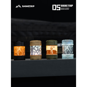 山趣（ShineTrip）户外05系拾光旋转19灯指尖旋转多玩法四档调节精致露营氛围灯 拾光旋转19灯-透明-赠送贴纸