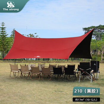 THE STRONG红鹰黑胶大天幕户外露营遮阳防晒防雨 约27平（10-12人）黑胶 防水20000mm