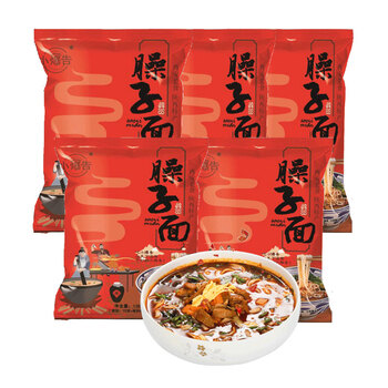 小爆告 陕西特产网红泡面岐山臊子面135g*5（5连包）非油炸方便面