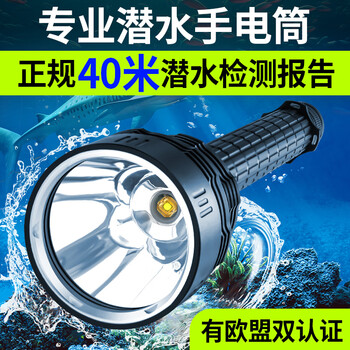 哈拿（TRE-Hana）潜水手电筒专业水下抓鱼户外照明强光超亮超长续航水陆两用 专业级潜水手电HN-QS35白光