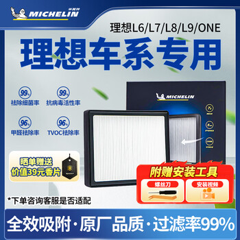 米其林（MICHELIN）空调滤芯适配理想L6理想L7理想L8L9汽车空调滤清器滤芯新能源专用 理想L9/2022-2024款