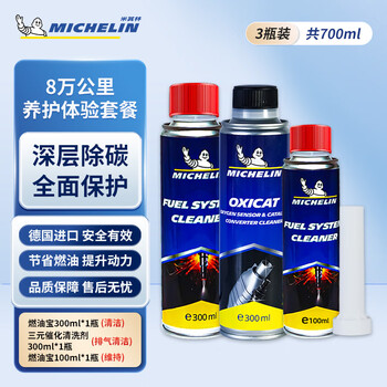 米其林（MICHELIN）燃油添加剂三元养护燃油宝清洁除积碳德国原液进口 【8W公里】清洁体验套装