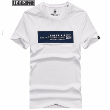 吉普（JEEP） 短袖 男士T恤 1018白色 