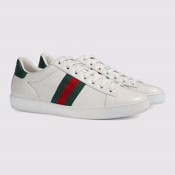 gucci 古驰女鞋 女士ace系列gg印花休闲运动鞋 499410 k2lh0 9768乌木