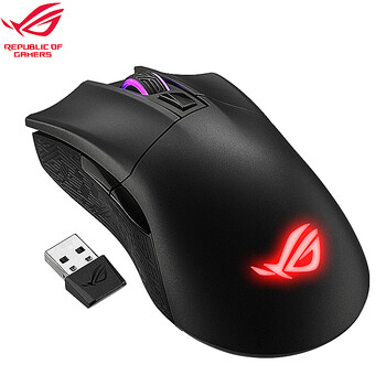 华硕ASUS玩家国度ROG Gladius II大G蓝牙有线无线2.4G三模RGB呼吸灯效笔记本PC电脑有线游戏电竞游戏鼠标黑色