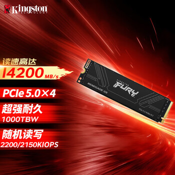 金士顿（Kingston）SSD固态硬盘 M.2接口(NVMe PCIe 5.0×4) FURY Renegade G5 AI 电脑配件 FURY Renegade 旗舰款 G5 1TB