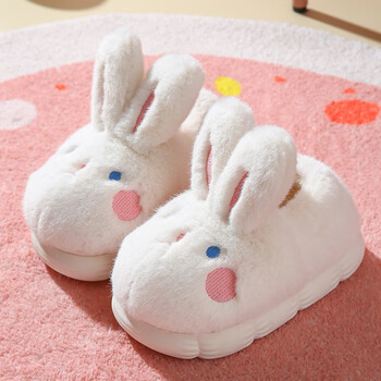 兔子儿童拖鞋秋冬季包跟男女童可爱卡通防滑软底毛毛鞋宝宝舒适保暖