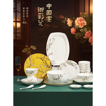 御彩66件豪华配置【优质骨瓷·可微波】礼盒