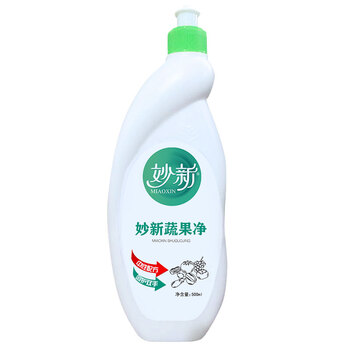 妙新 MIAOXIN 蔬果净 500ml 蔬菜水果洗洁精 果蔬专用清洗剂 清洗液 浓缩型配方 深层清洁 温和不伤手