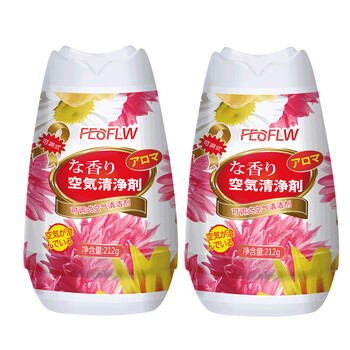 二月花 可调式除甲醛除味空气清新剂212g*2瓶卫生间厕所除臭固体芳香剂 车载香水汽车香水